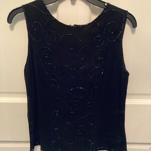 Black Beaded sleeveless top
